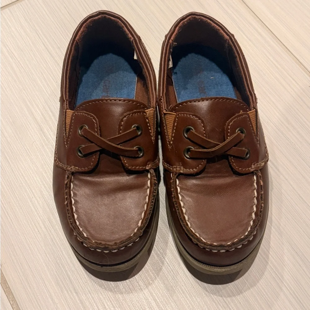 Carter's Brown Leather Boat Shoes for Kids